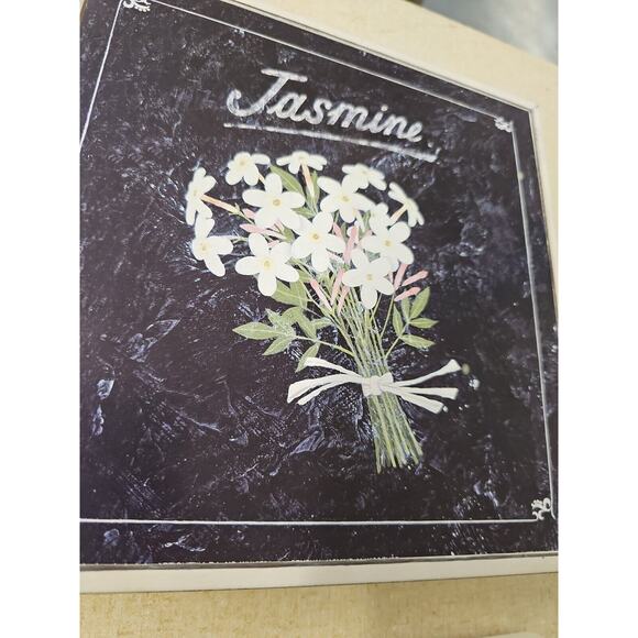 Set Of 2 Flower Speciman Square Pictures Jasmin and Lavender 8.5x8.5 Cottage Dec - Picture 3 of 8